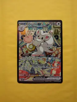 Pokemon Chaos Rising Cinccino ex Special Illustration Rare 119/086 SIR Centered - Image 1