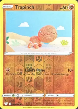 Trapinch 089/189 Common Darkness Ablaze Pokemon Reverse Holo Near Mint - Image 1