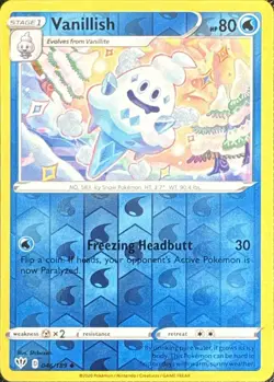 Vanillish 046/189 Uncommon Darkness Ablaze Pokemon Reverse Holo Near Mint - Image 1