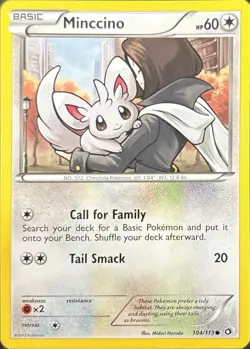 Minccino 104/113 Common Legendary Treasures Pokemon Lightly Played - Image 2