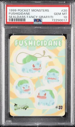 1999 POCKET MONSTERS SEALDASS FANCY GRAFFITI #20 FUSHIGIDANE PSA 10 - Image 1