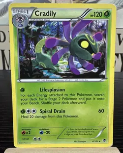 Pokemon card 2013 Cradily Plasma Blast 4/101 MP English - Image 1