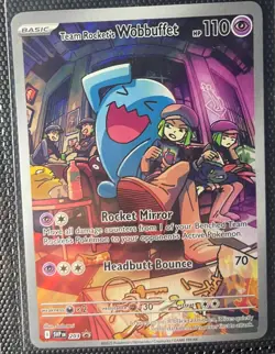 Team Rocket's Wobbuffet 203 Sv: Scarlet & Violet Promo Cards Holo Near Mint - Image 1