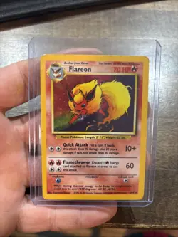 Flareon 3/64 No Symbol Error Holo Jungle Set Rare Pokemon Card - Image 1
