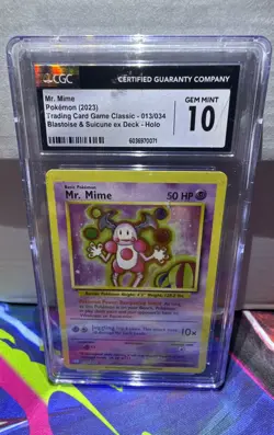 Mr. Mime 013/034 Trading Card Game Classic Holo CGC 10 Light Front Scratching - Image 1
