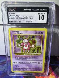 Mr. Mime 013/034 Trading Card Game Classic Holo CGC 10 Light Front Scratching - Image 2