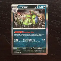 Tyranitar 095/159 Pokemon Journey Together SV09 Rare Holo Card NM - Image 1