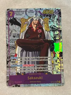 Bandai One Piece Card Game Sakazuki OP16-065 Manga Alt Art Holo Eng MINT+ CLEAN - Image 2