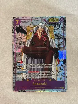 Bandai One Piece Card Game Sakazuki OP16-065 Manga Alt Art Holo Eng MINT+ CLEAN - Image 4