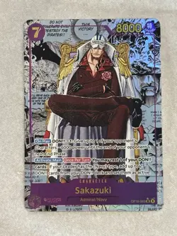 Bandai One Piece Card Game Sakazuki OP16-065 Manga Alt Art Holo Eng MINT+ CLEAN - Image 5