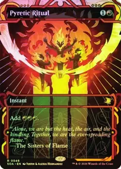 Pyretic Ritual Foil Borderless Secrets of Strixhaven NM MTG - Image 1