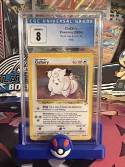 Pokemon Clefairy Base Set 2 Holo CGC 8 NM-Mint #6/130 WOTC - Image 1