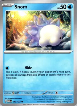 Snom Mega Evolution 042/132 Common Pokemon Near Mint - Image 1