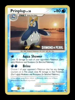 PRINPLUP 58/130 UC DIAMOND & PEARL POKEMON REVERSE HOLO MP - Image 1