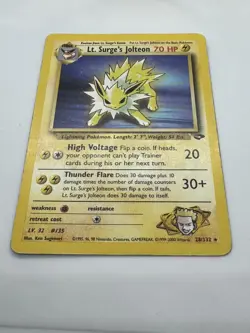 Lt. Surge's Jolteon - 28/132 Gym Challenge 2000 - WOTC - Pokemon TCG - Image 3