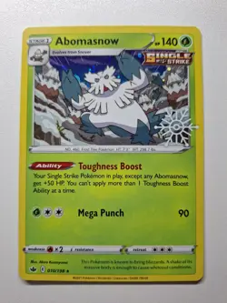 Pokemon - Abomasnow - 010/198 - Holiday Calendar 2022 - Rare - Stamped - NM - Image 4