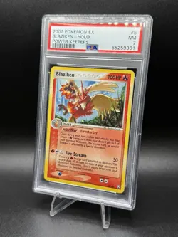 Pokemon Blaziken 5/108 Power Keepers Holo PSA 7 - Image 1