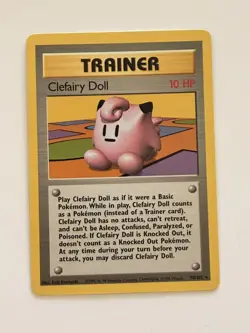 Pokemon TCG Clefairy Doll Trainer Base Set 70/102 - Image 1