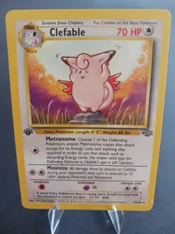 Pokemon TCG Clefable 17/64 1st Edition Jungle Non-Holo Rare NM - Image 1