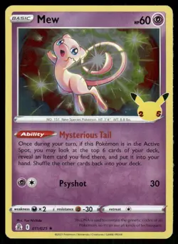 Mew 011/025 Holo Rare Celebrations Pokemon Holo Near Mint - Image 1