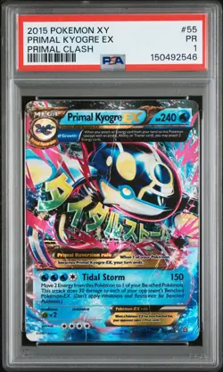 2015 POKEMON XY PRIMAL CLASH #55 PRIMAL KYOGRE EX PSA 1 - Image 1