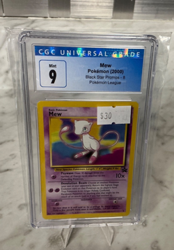 2000 POKEMON BLACK STAR PROMOS - POKEMON LEAGUE - HOLO #8 MEW CGC 9 - Image 1