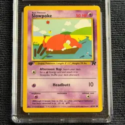 Pokemon Slowpoke 67/82 1st Ed. CGC 9 Mint Blue Label TCG 2000 Team Rocket WotC - Image 4