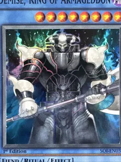 Demise, King Of Armageddon - SOI-EN035 ULTIMATE RARE 1st Edition Yu-Gi-Oh! - MP - Image 4