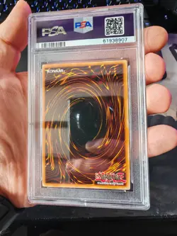 2002 YuGiOh Dark Magician LOB-005 Ultra Rare PSA 9 - Image 2