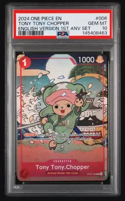 One Piece Tony Tony Chopper English 1st anniversary ST01-006 psa 10 - Image 1