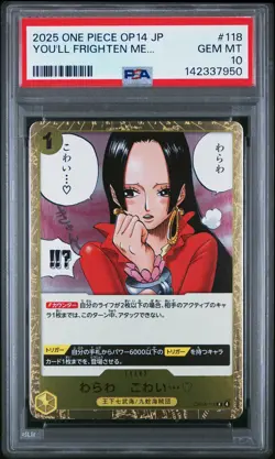 2025 One Piece Japanese Op14-The Azure Sea's Seven You'll Frighten Me PSA 10 - Image 1