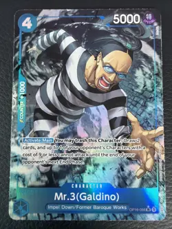 Mr.3 (Galdino) Alternate Art SR (OP16-056) The Time of Battle - Image 1