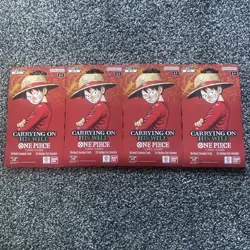 One Piece CCG Carrying On His Will Booster Pack OP13 English 4x Packs - Image 1