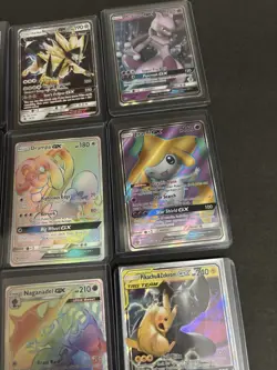 Pokemon TCG GX Holo Collection Mixed 9 Card Lot Charizard Mewtwo Pikachu Raichu - Image 3