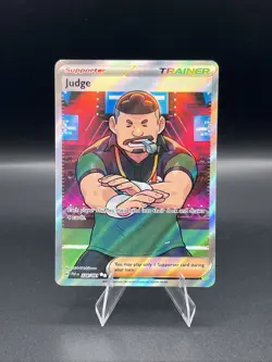 Pokemon TCG Cards Judge 228/091 Paldean Fates Full Art Ultra Rare MINT - Image 1