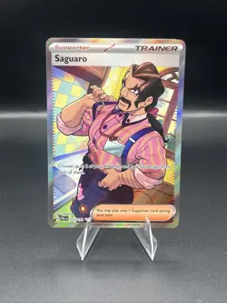 Saguaro 255/193 S&V Paldea Evolved Full Art Ultra Rare Trainer Holo Pokemon NM - Image 1