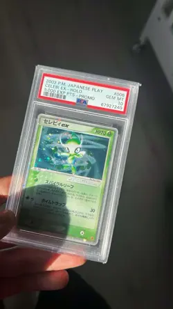 SWIRL CELEBI EX-HOLO 5,000 EXP PTS-PROMO POKEMON JAPANESE PLAY PROMO 006 PSA 10 - Image 1