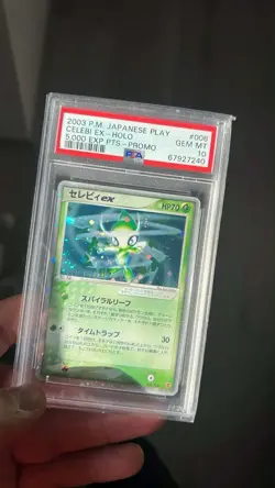 SWIRL CELEBI EX-HOLO 5,000 EXP PTS-PROMO POKEMON JAPANESE PLAY PROMO 006 PSA 10 - Image 2