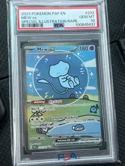 Pokemon 2024 SV Paldean Fates Mew ex 232/091 SIR Holo English PSA 10 - Image 1