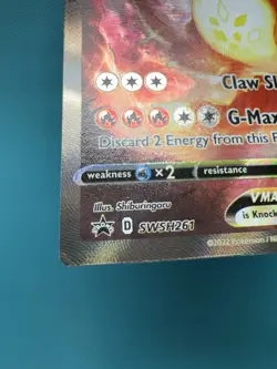 Pokemon TCG - SWSH261 Charizard VMAX Partial Square Corner error NM - Image 4