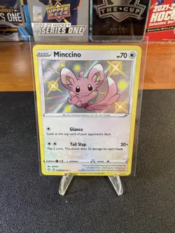 Pokemon Minccino SV093/SV122 Shining Fates: Shiny Vault Shiny Holo Rare NM - Image 1