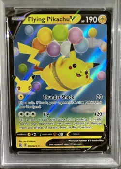 Pokemon TCG CGC 9 Mint Flying Pikachu V 006/025 Celebrations 25th - Image 3