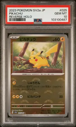 2023 Pokemon Scarlet & Violet 151 JP 025 Pikachu Reverse Holo PSA 10 103100487 - Image 1