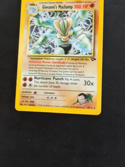 Pokemon TCG Giovannis Machamp 6/132 Gym Challenge Holo Rare Card - Image 3