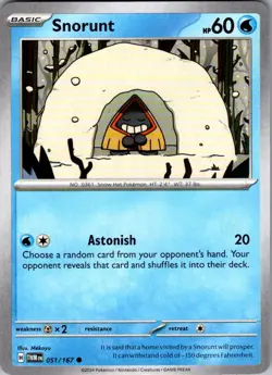 Snorunt Twilight Masquerade 051/167 Common Pokemon Near Mint - Image 1