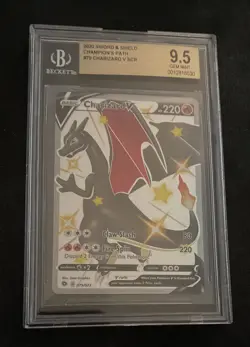 Shiny CHARIZARD V Pokemon Champion’s Path Secret Rare 079/073 BGS 9.5 Gem Mint - Image 1