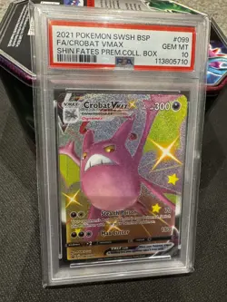 Pokemon TCG Crobat VMAX SWSH099 Shining Fates Black Star Promo Card - PSA 10 - Image 2