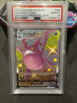Pokemon TCG Crobat VMAX SWSH099 Shining Fates Black Star Promo Card - PSA 10 - Image 3