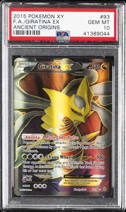 2015 POKEMON XY ANCIENT ORIGINS #93 FULL ART/GIRATINA EX PSA 10 - Image 1