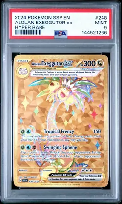 2024 POKEMON SSP EN-SURGING SPARKS HYPER RARE #248 ALOLAN EXEGGUTOR EX PSA 9 - Image 1